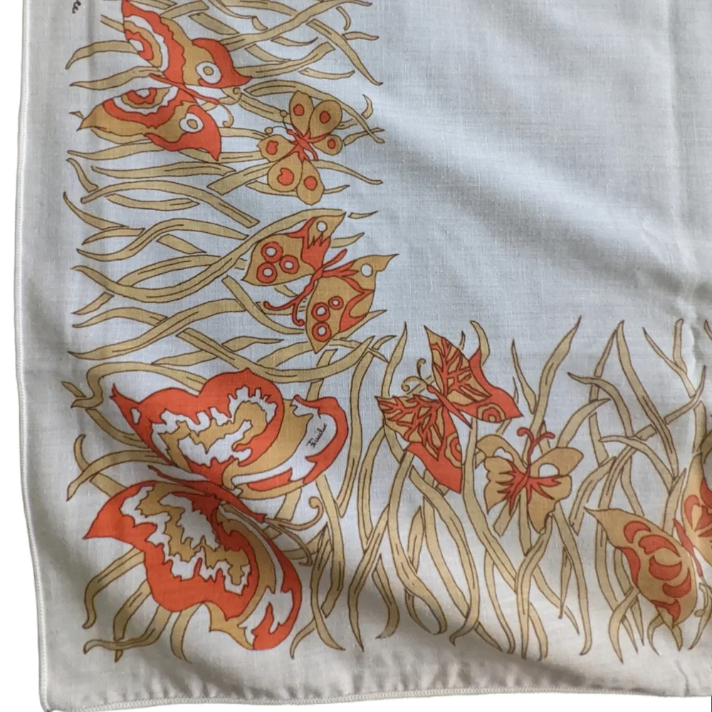 Vintage 70s Emilio Pucci Rectangular Butterfly Tablecloth - Picture 2 of 5